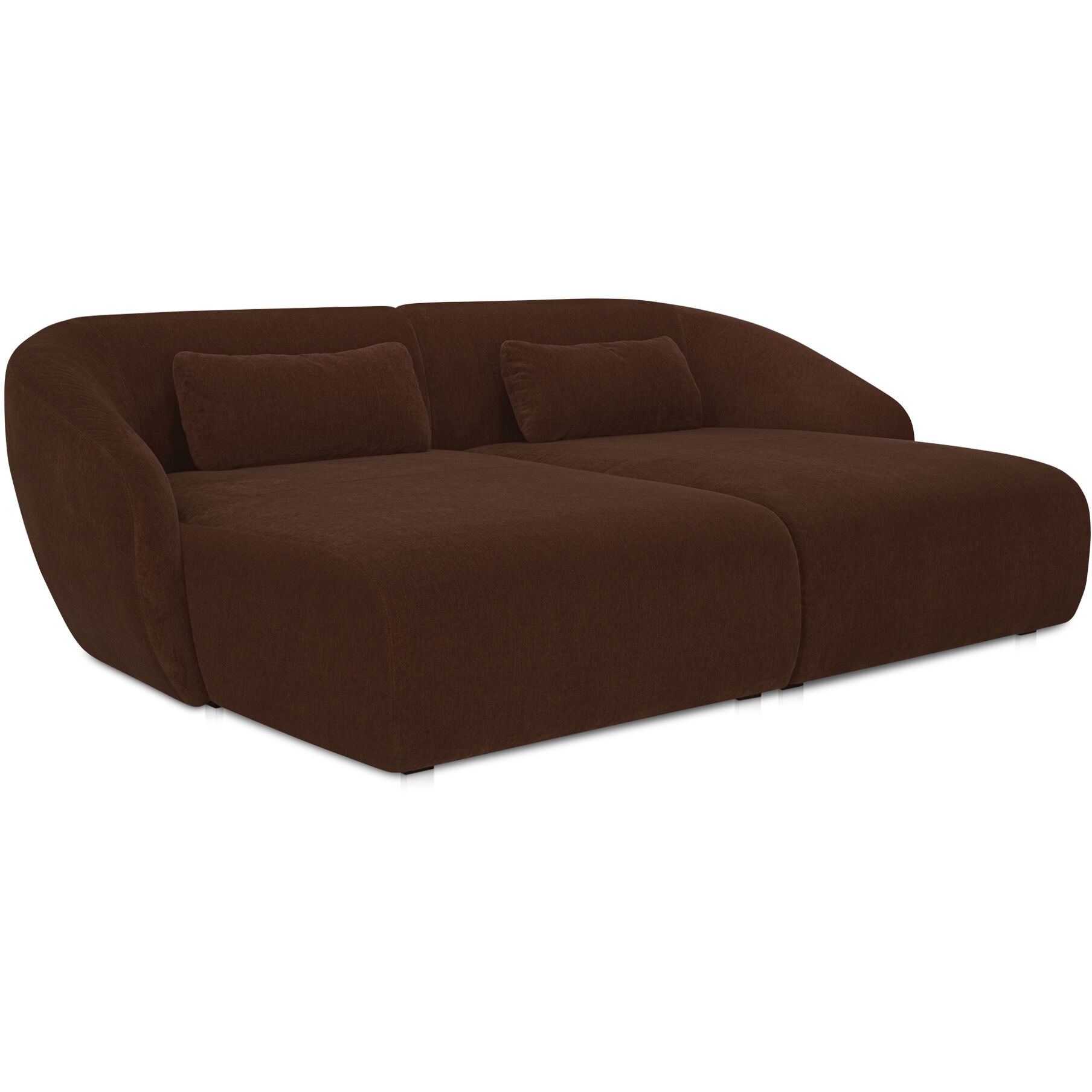 Amelia Brown Modular Sectional, Double Chaise
